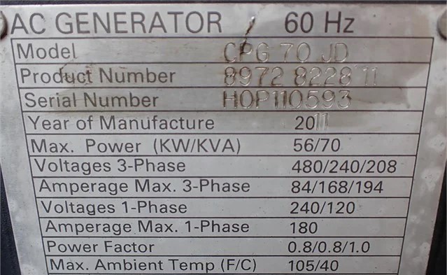 GENERADOR CHI PNEUMATIC CPG70 JD